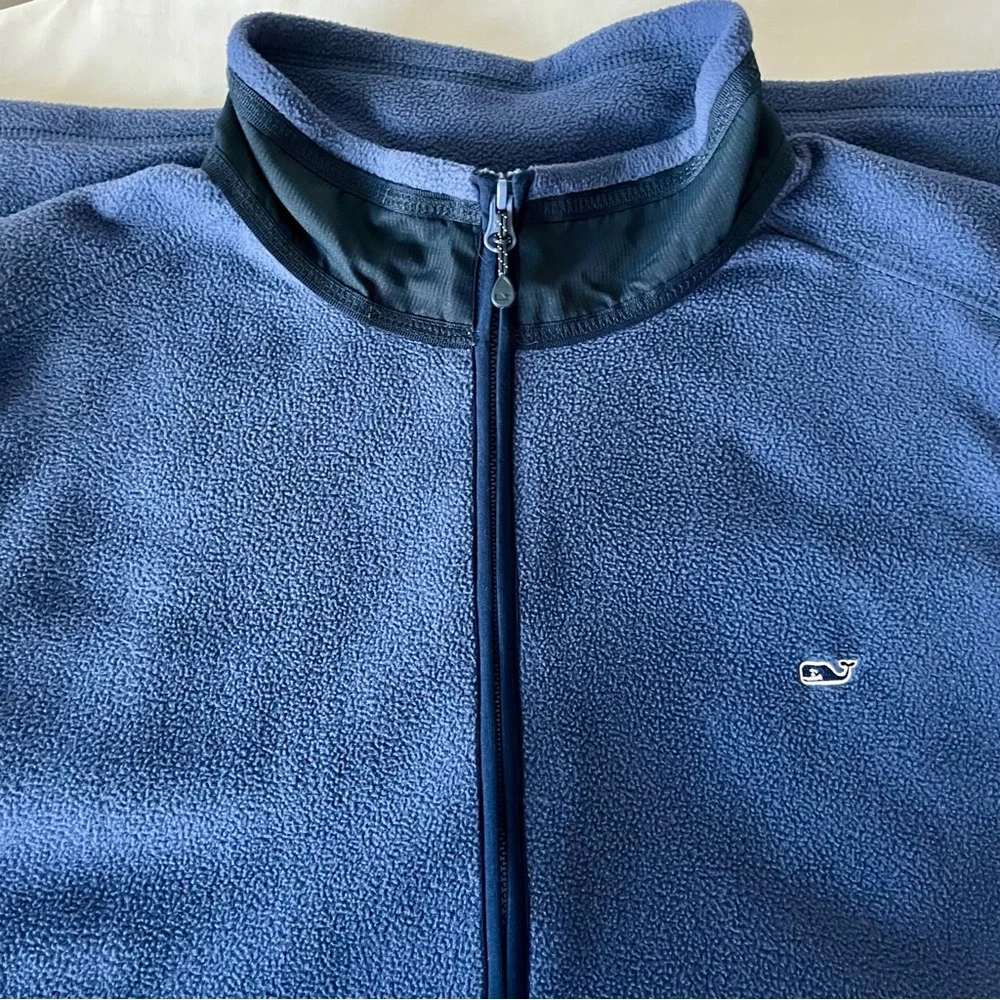 Vineyard Vines Navy Fleece Vest Men's L - Picture 4 of 5